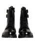 Dolce & Gabbana Black Leather Lace Up Mid Calf Boots Shoes